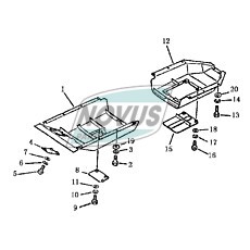 58559.970 16Y-52-20000 Пластина защитная нижняя, задняя часть